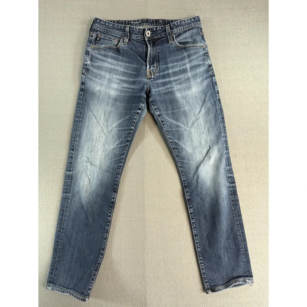 AG Adriano Goldschmied The Graduate Jeans Mens 31x32 Blue Slim Straight Denim